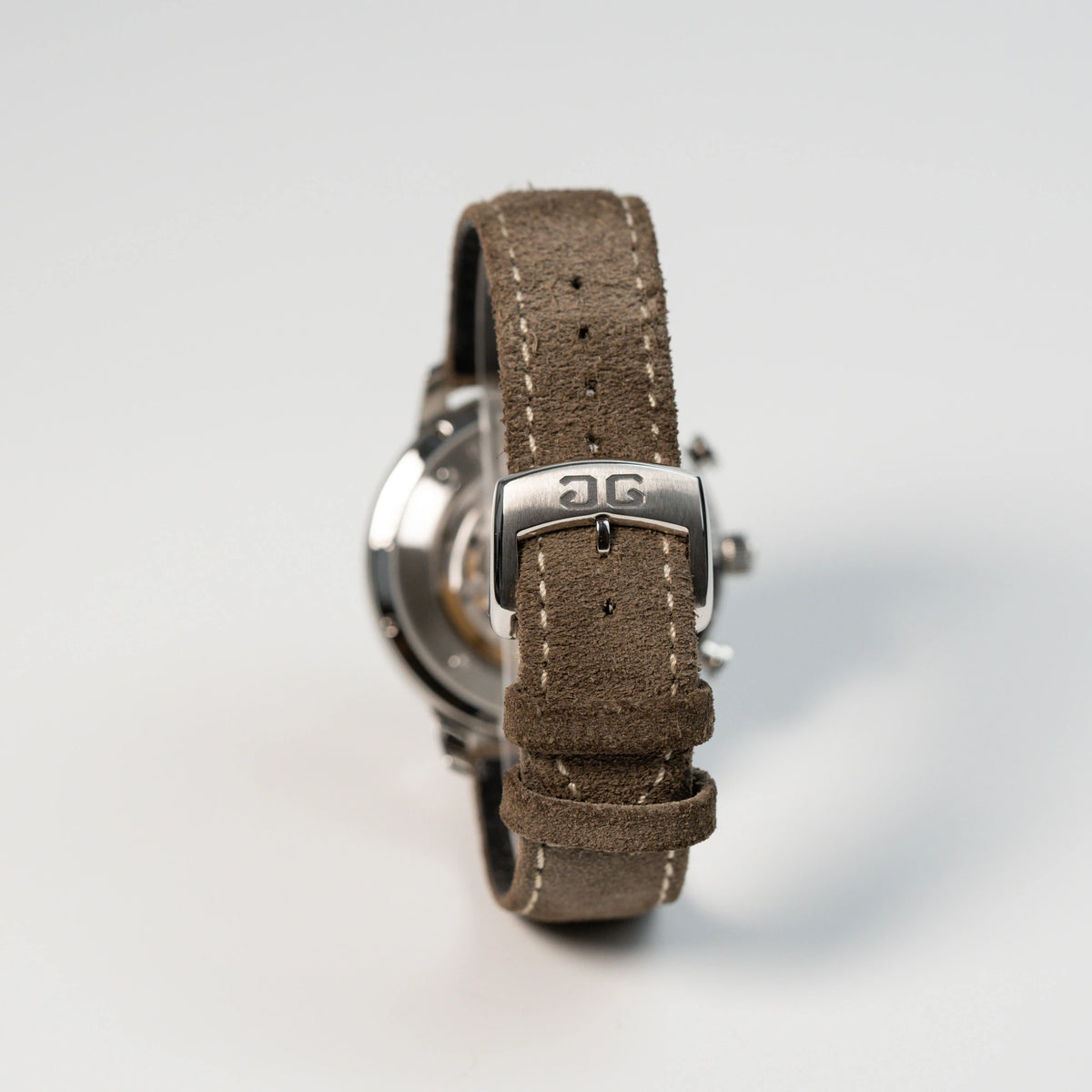 Braunes Lederarmband mit Dornschließe der Glashütte Original Sixties Chronograph