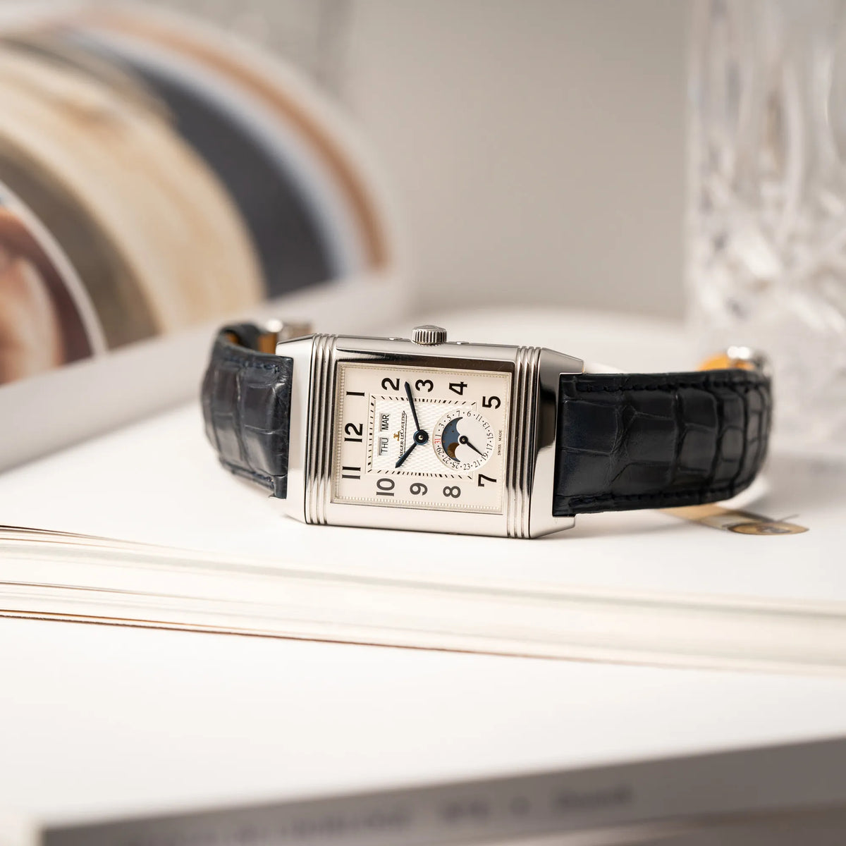 Produktfotografie als Titelbild für die Jaeger-LeCoultre Grande Reverso Calendar 273.8.84