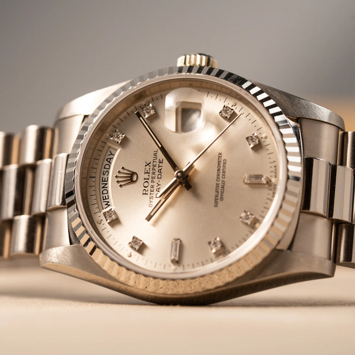 Day-Date 36 White Gold Dia | 18239 | Box & Papers | 1995