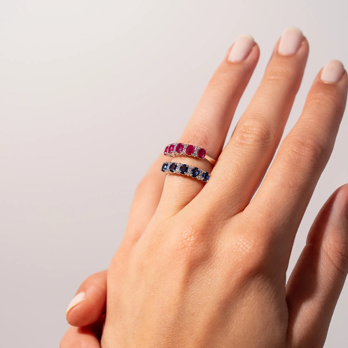 Rubin-Weißgold-Ring | Gr. 54 | Collezione Regina
